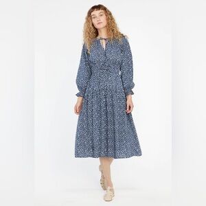 NWT Anthropologie Lacausa Dama Dress in Blue Magic Mushroom Size Medium